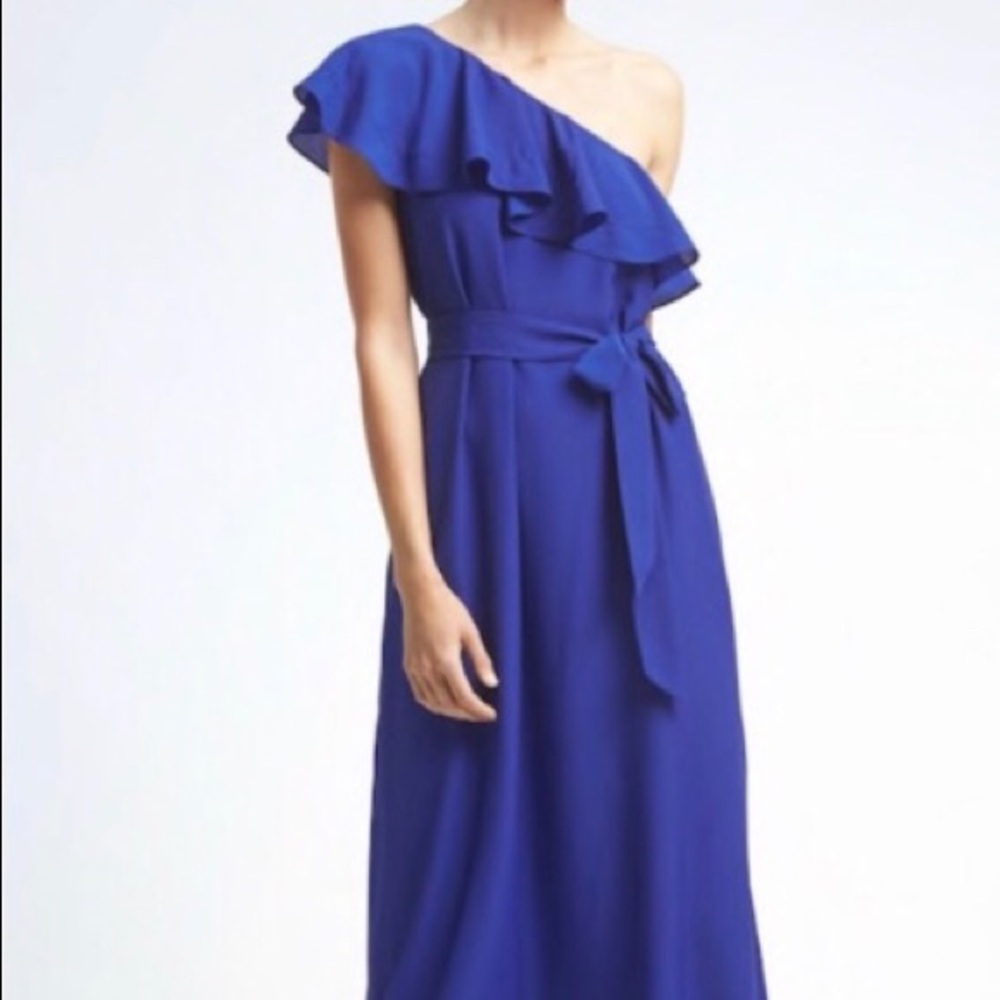 Blue Banana Republic one shoulder dress